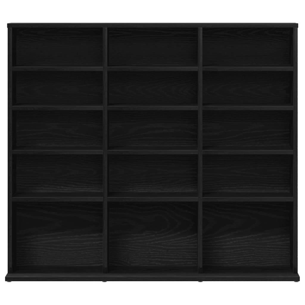 CD-kast 100x23x89,5 cm bewerkt hout zwart eikenkleurig is nu te koop bij PeponiXL, paradijselijk wonen!