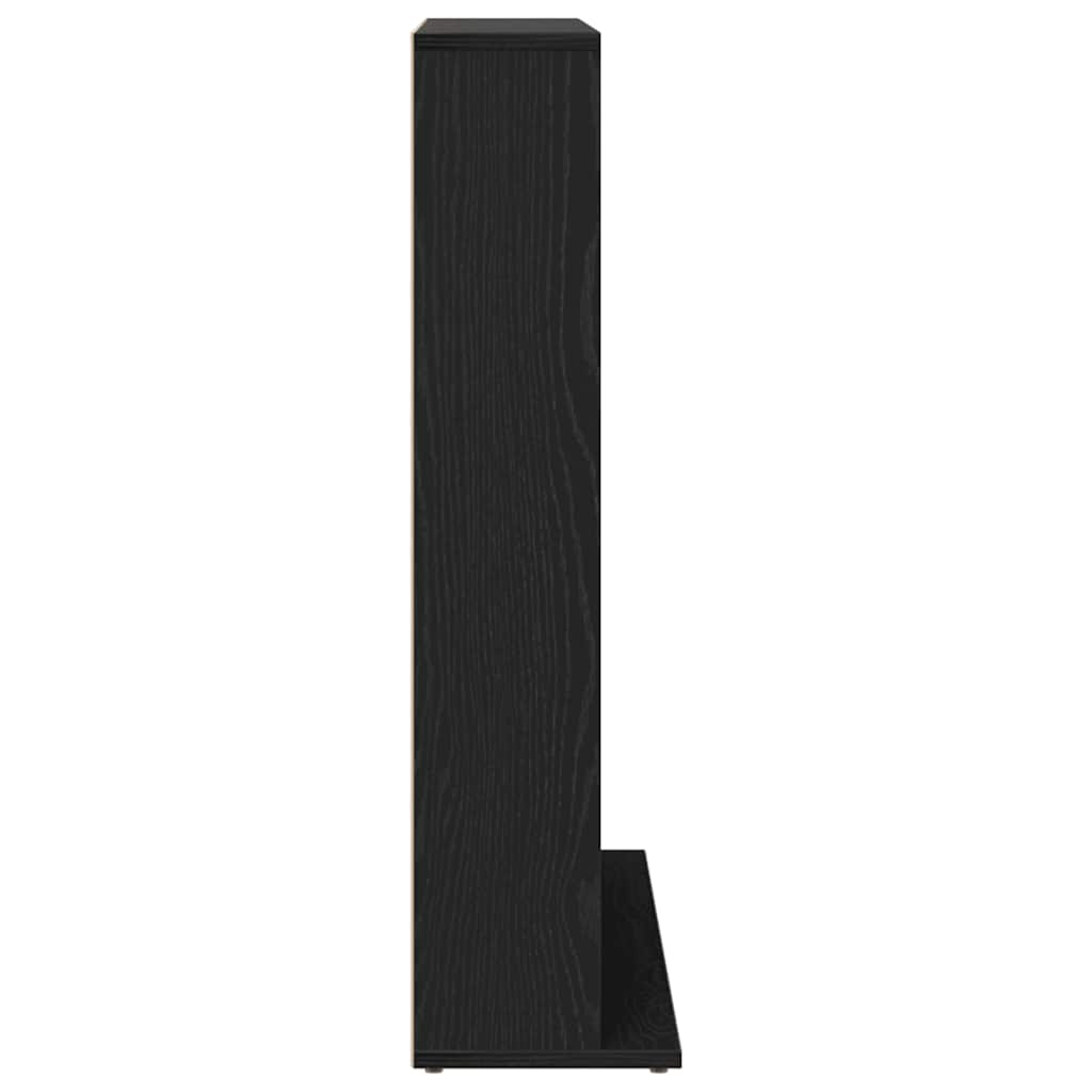 CD-kast 100x23x89,5 cm bewerkt hout zwart eikenkleurig is nu te koop bij PeponiXL, paradijselijk wonen!