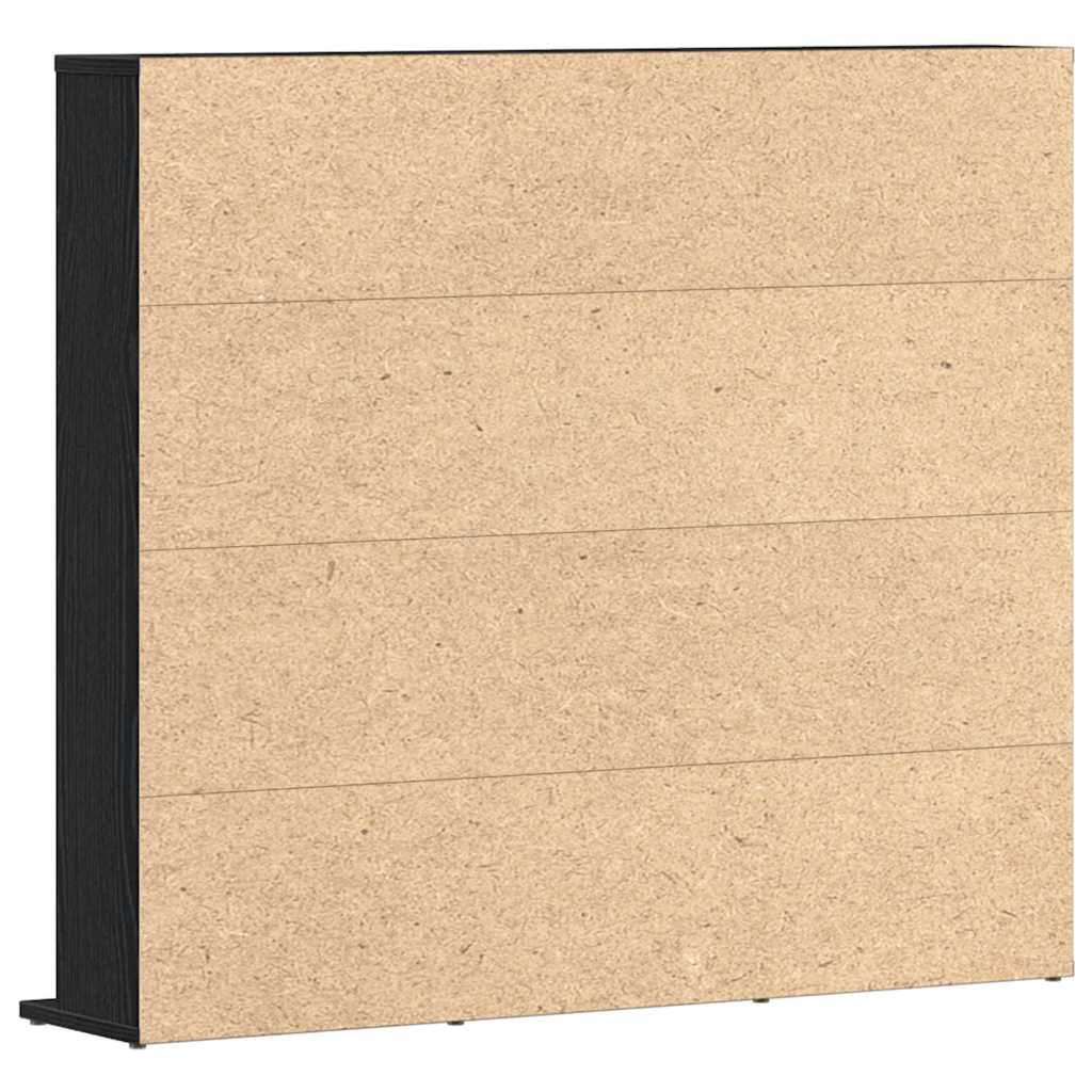 CD-kast 100x23x89,5 cm bewerkt hout zwart eikenkleurig is nu te koop bij PeponiXL, paradijselijk wonen!
