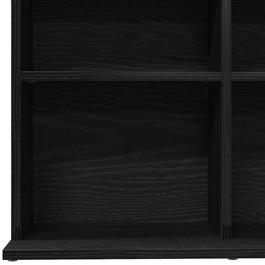 CD-kast 100x23x89,5 cm bewerkt hout zwart eikenkleurig is nu te koop bij PeponiXL, paradijselijk wonen!