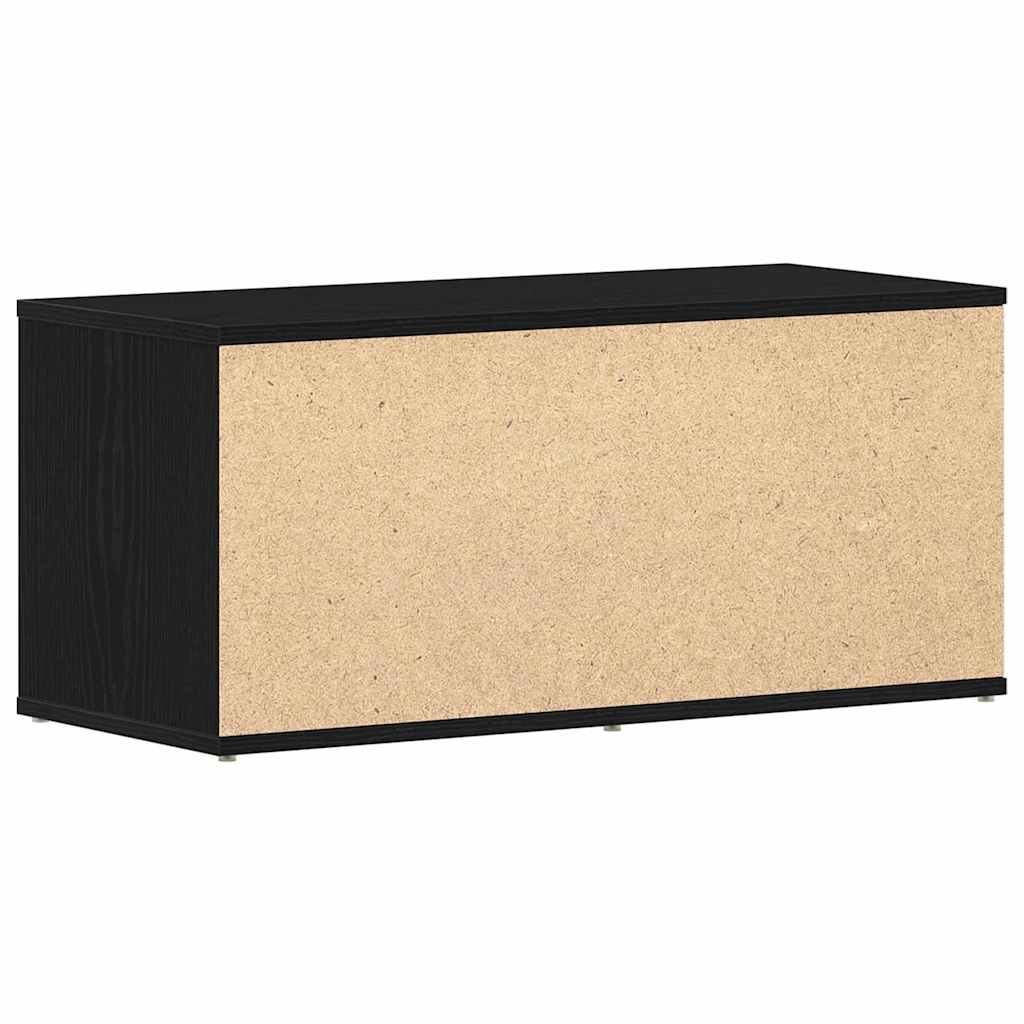 TV-kast met lade Zwart Eiken 80 x 34 x 36 cm Bewerkt hout is nu te koop bij PeponiXL, paradijselijk wonen!