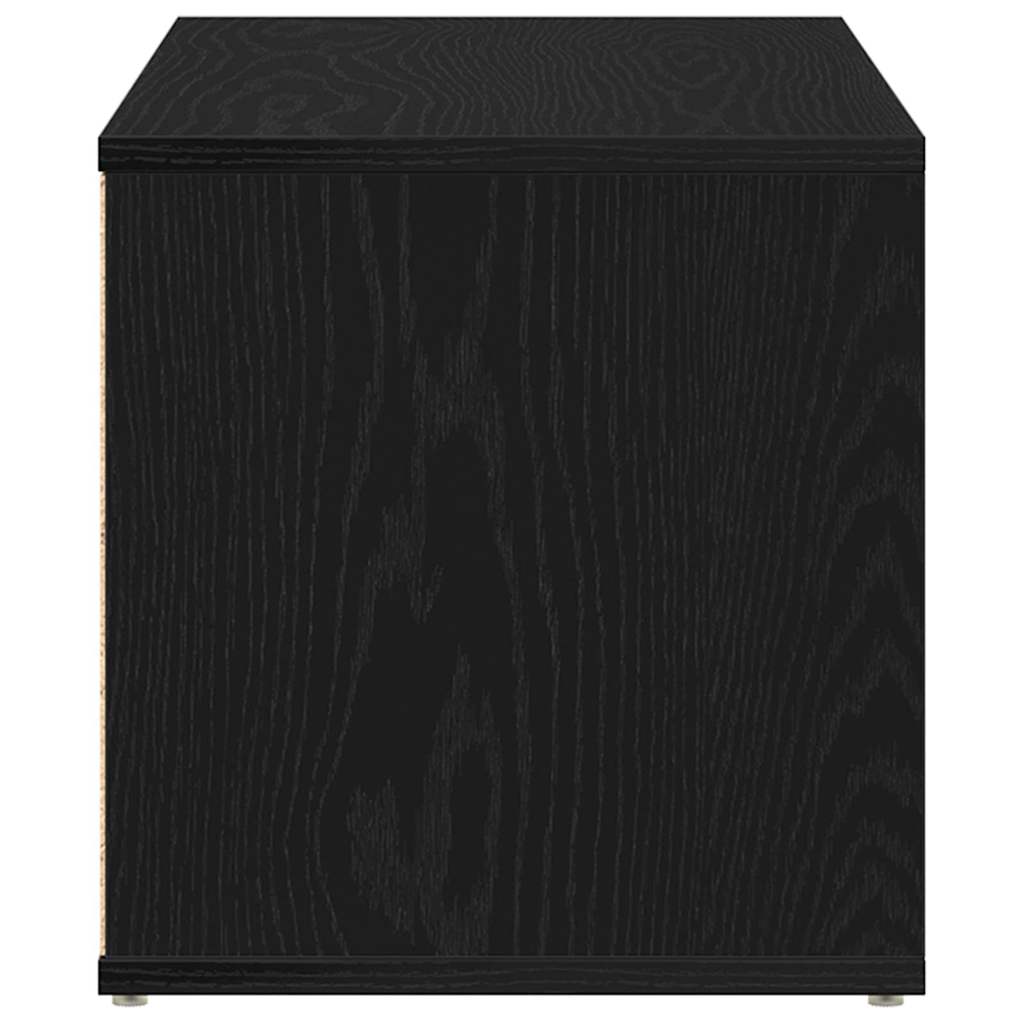 TV-kast met lade Zwart Eiken 80 x 34 x 36 cm Bewerkt hout is nu te koop bij PeponiXL, paradijselijk wonen!