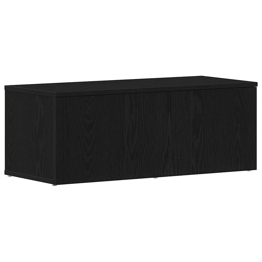 TV-kast met lade Zwart Eiken 80x34x30 cm Bewerkt hout is nu te koop bij PeponiXL, paradijselijk wonen!