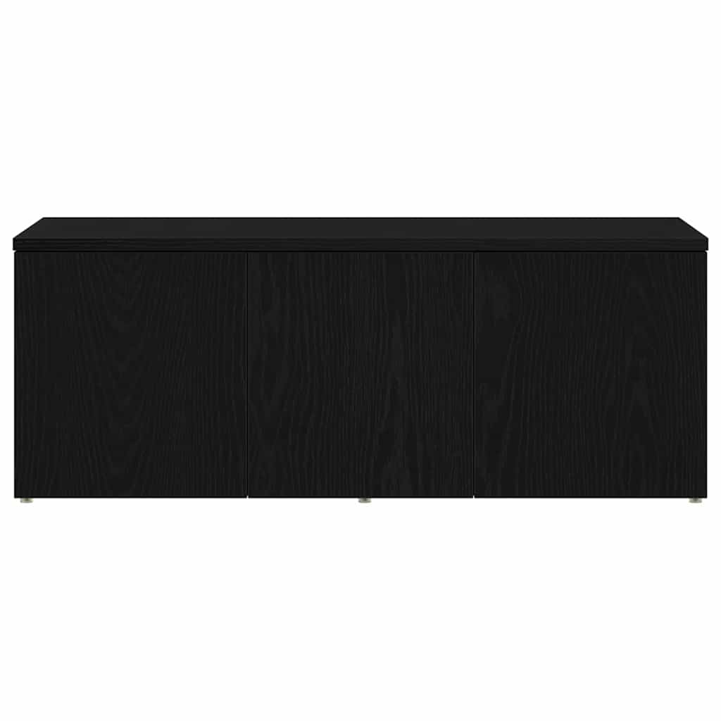 TV-kast met lade Zwart Eiken 80x34x30 cm Bewerkt hout is nu te koop bij PeponiXL, paradijselijk wonen!