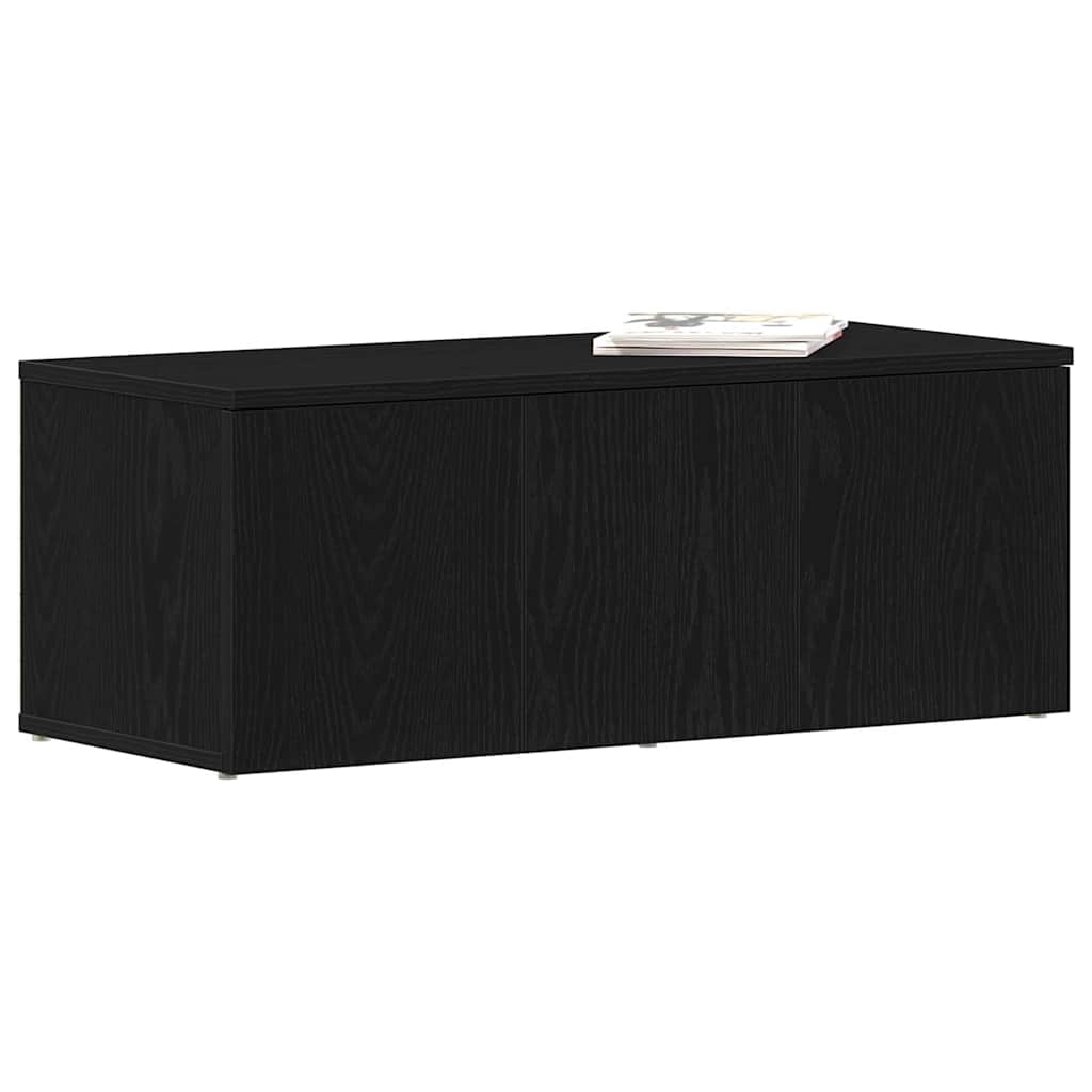 TV-kast met lade Zwart Eiken 80x34x30 cm Bewerkt hout is nu te koop bij PeponiXL, paradijselijk wonen!