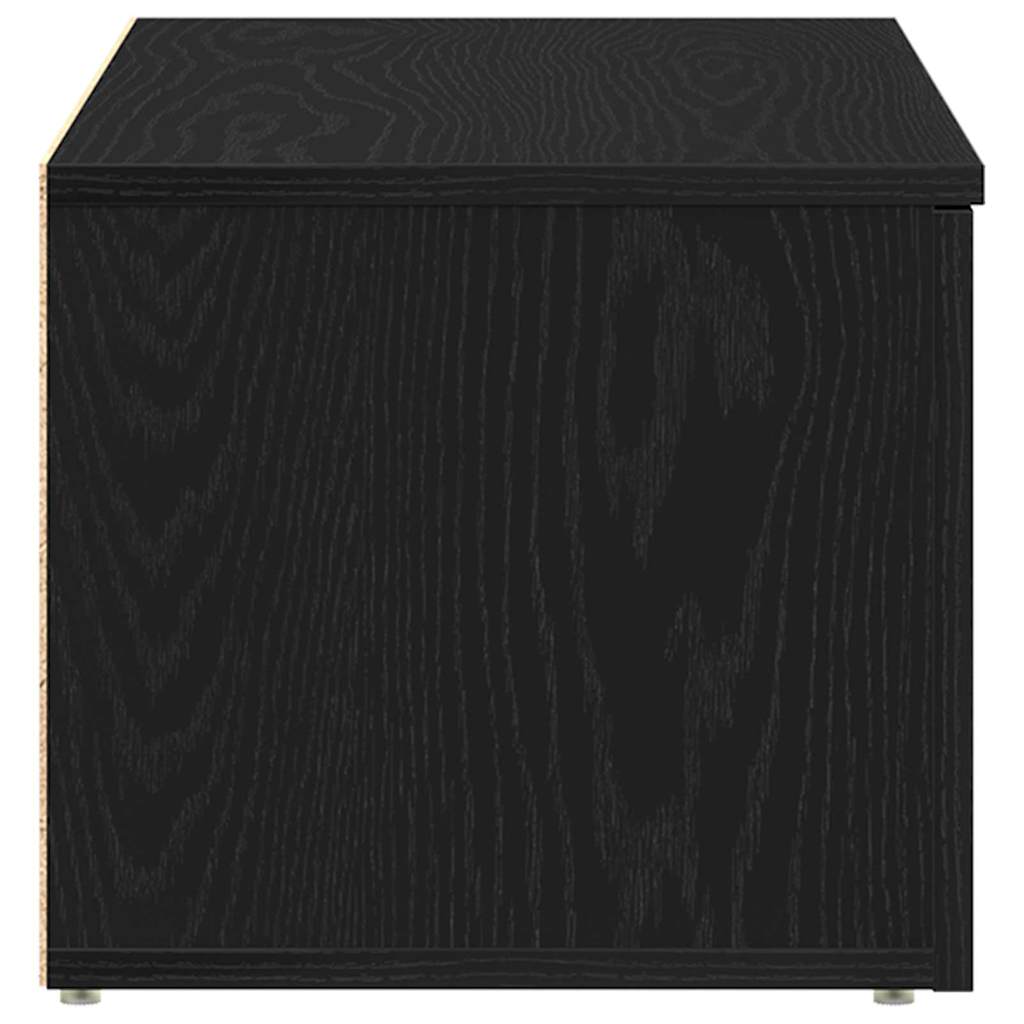 TV-kast met lade Zwart Eiken 80x34x30 cm Bewerkt hout is nu te koop bij PeponiXL, paradijselijk wonen!
