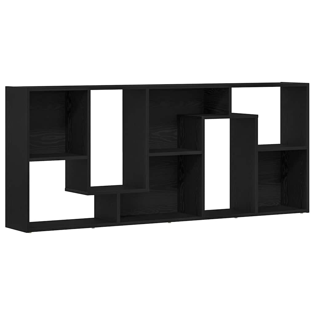 Boekenkast 67x24x161 cm bewerkt hout zwart eikenkleurig is nu te koop bij PeponiXL, paradijselijk wonen!