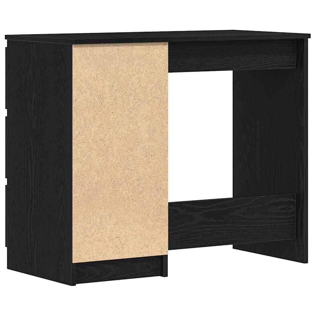 Bureau 90x45x76 cm spaanplaat zwart eikenkleurig is nu te koop bij PeponiXL, paradijselijk wonen!
