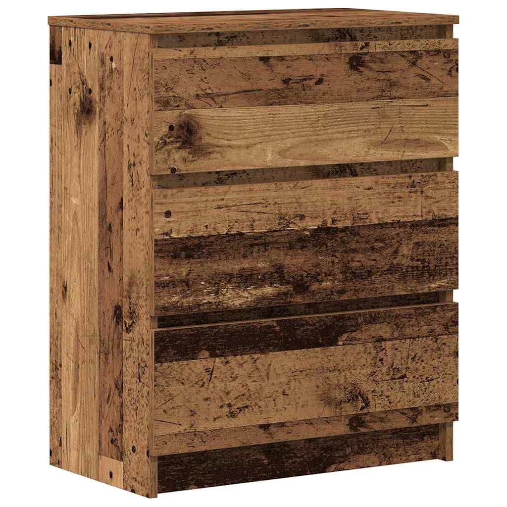 Dressoir 60x35x76 cm bewerkt hout oud houtkleurig is nu te koop bij PeponiXL, paradijselijk wonen!