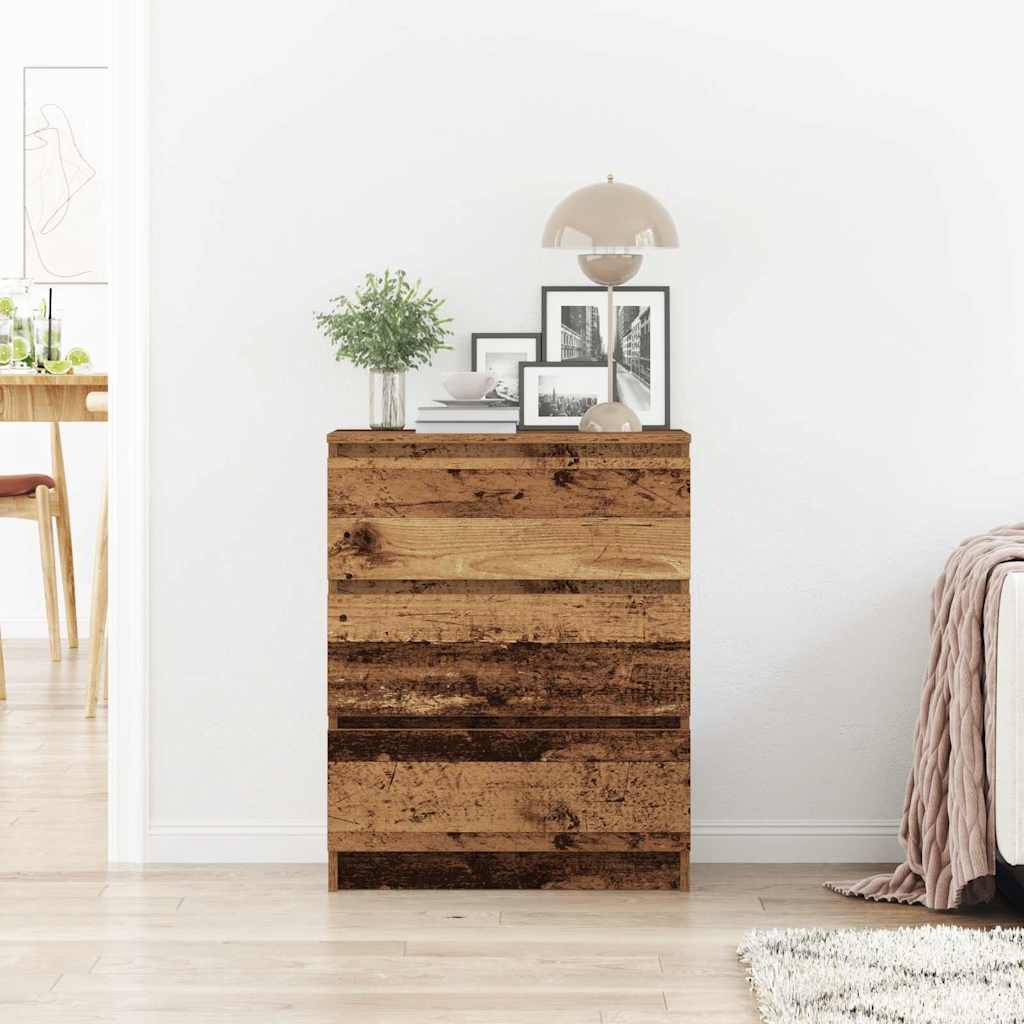 Dressoir 60x35x76 cm bewerkt hout oud houtkleurig is nu te koop bij PeponiXL, paradijselijk wonen!