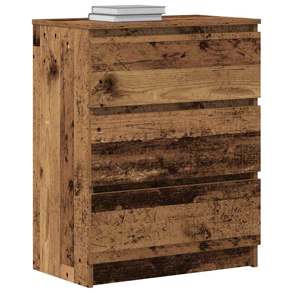 Dressoir 60x35x76 cm bewerkt hout oud houtkleurig is nu te koop bij PeponiXL, paradijselijk wonen!