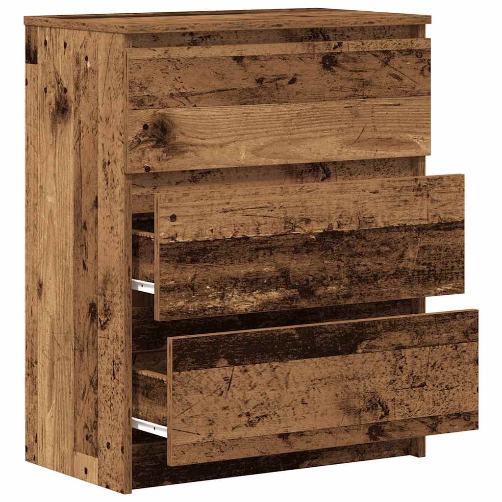 Dressoir 60x35x76 cm bewerkt hout oud houtkleurig is nu te koop bij PeponiXL, paradijselijk wonen!