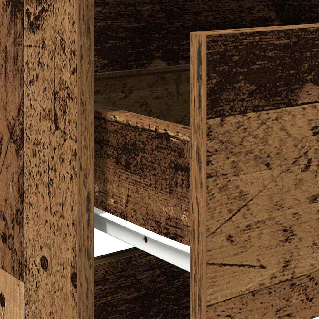 Dressoir 60x35x76 cm bewerkt hout oud houtkleurig is nu te koop bij PeponiXL, paradijselijk wonen!