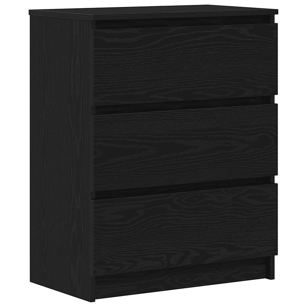 Dressoir 60x35x76 cm bewerkt hout zwart eikenkleurig is nu te koop bij PeponiXL, paradijselijk wonen!