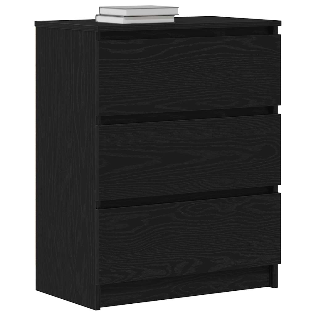 Dressoir 60x35x76 cm bewerkt hout zwart eikenkleurig is nu te koop bij PeponiXL, paradijselijk wonen!