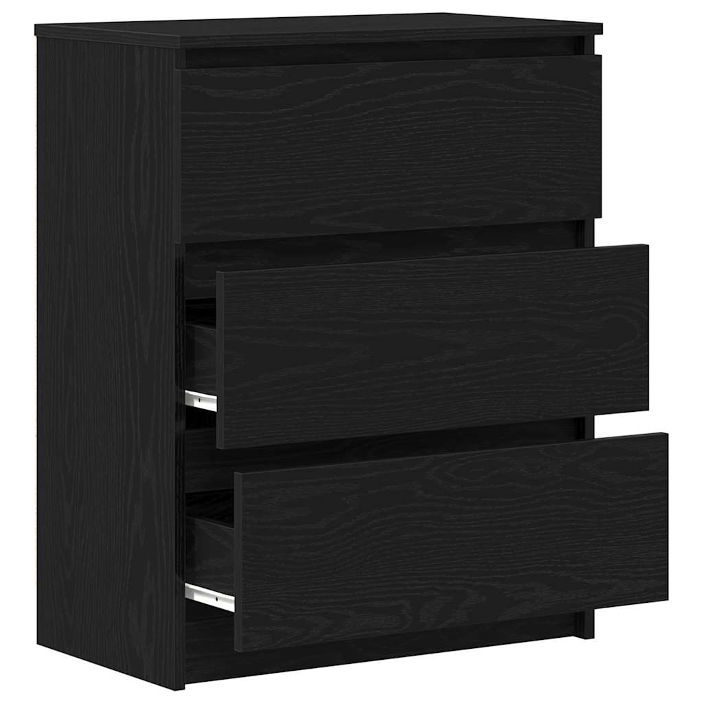 Dressoir 60x35x76 cm bewerkt hout zwart eikenkleurig is nu te koop bij PeponiXL, paradijselijk wonen!