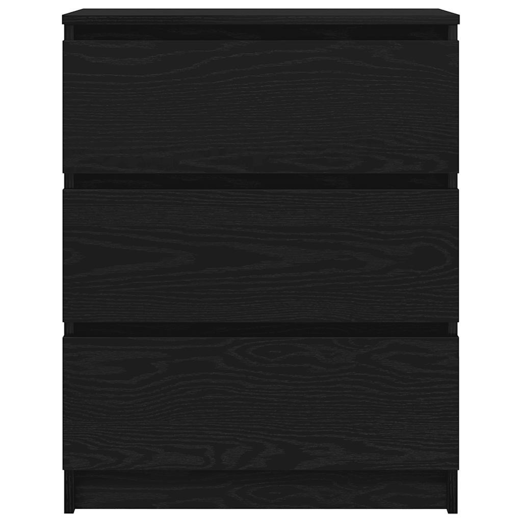 Dressoir 60x35x76 cm bewerkt hout zwart eikenkleurig is nu te koop bij PeponiXL, paradijselijk wonen!