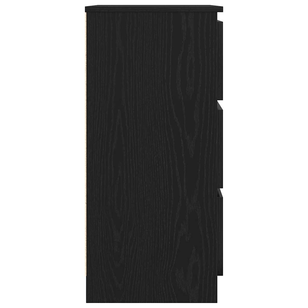 Dressoir 60x35x76 cm bewerkt hout zwart eikenkleurig is nu te koop bij PeponiXL, paradijselijk wonen!