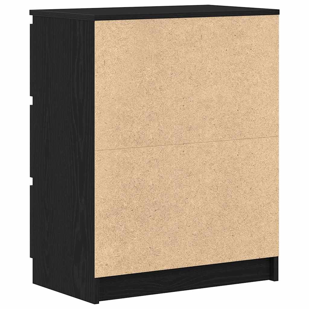 Dressoir 60x35x76 cm bewerkt hout zwart eikenkleurig is nu te koop bij PeponiXL, paradijselijk wonen!