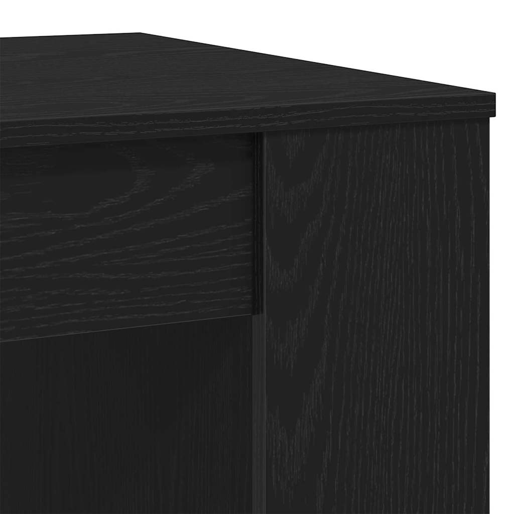 Salontafel Zwart Eiken 102 x 55 x 42 cm Bewerkt hout is nu te koop bij PeponiXL, paradijselijk wonen!