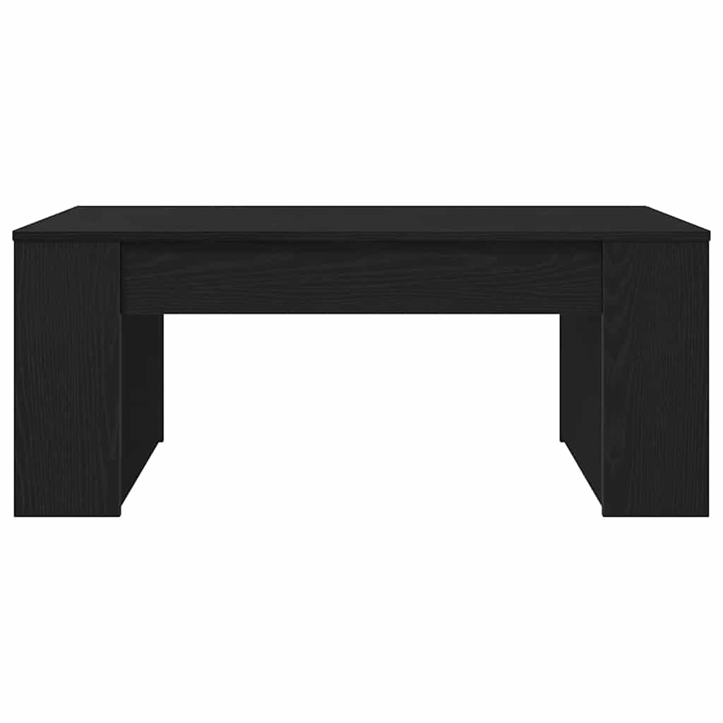Salontafel Zwart Eiken 102 x 55 x 42 cm Bewerkt hout is nu te koop bij PeponiXL, paradijselijk wonen!
