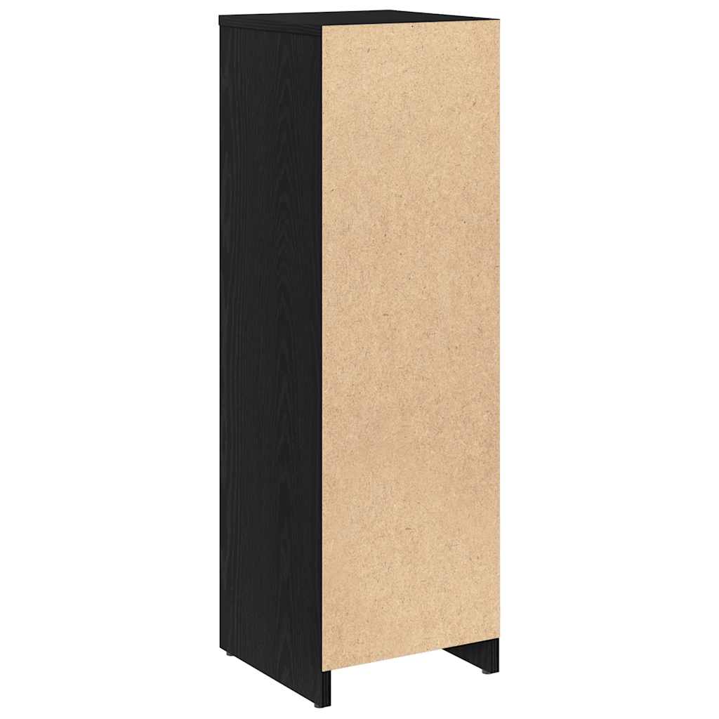 Badkamerkast Zwart Eiken 30x30x95 cm Bewerkt Hout is nu te koop bij PeponiXL, paradijselijk wonen!