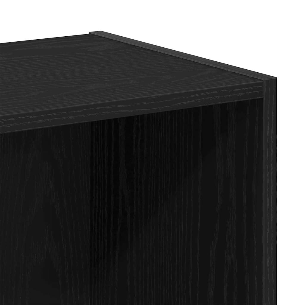 Boekenkast Zwart Eiken 36 x 30 x 171 cm Bewerkt hout is nu te koop bij PeponiXL, paradijselijk wonen!