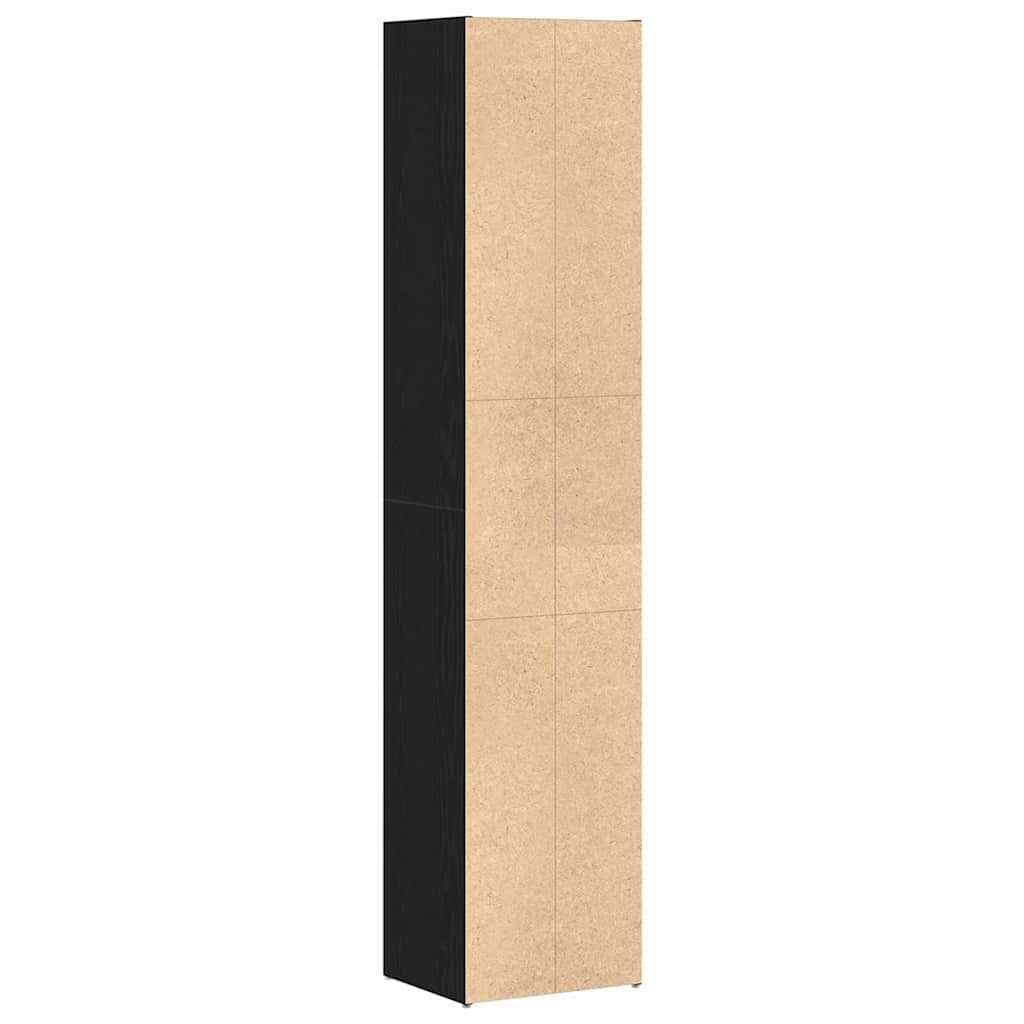 Boekenkast Zwart Eiken 36 x 30 x 171 cm Bewerkt hout is nu te koop bij PeponiXL, paradijselijk wonen!