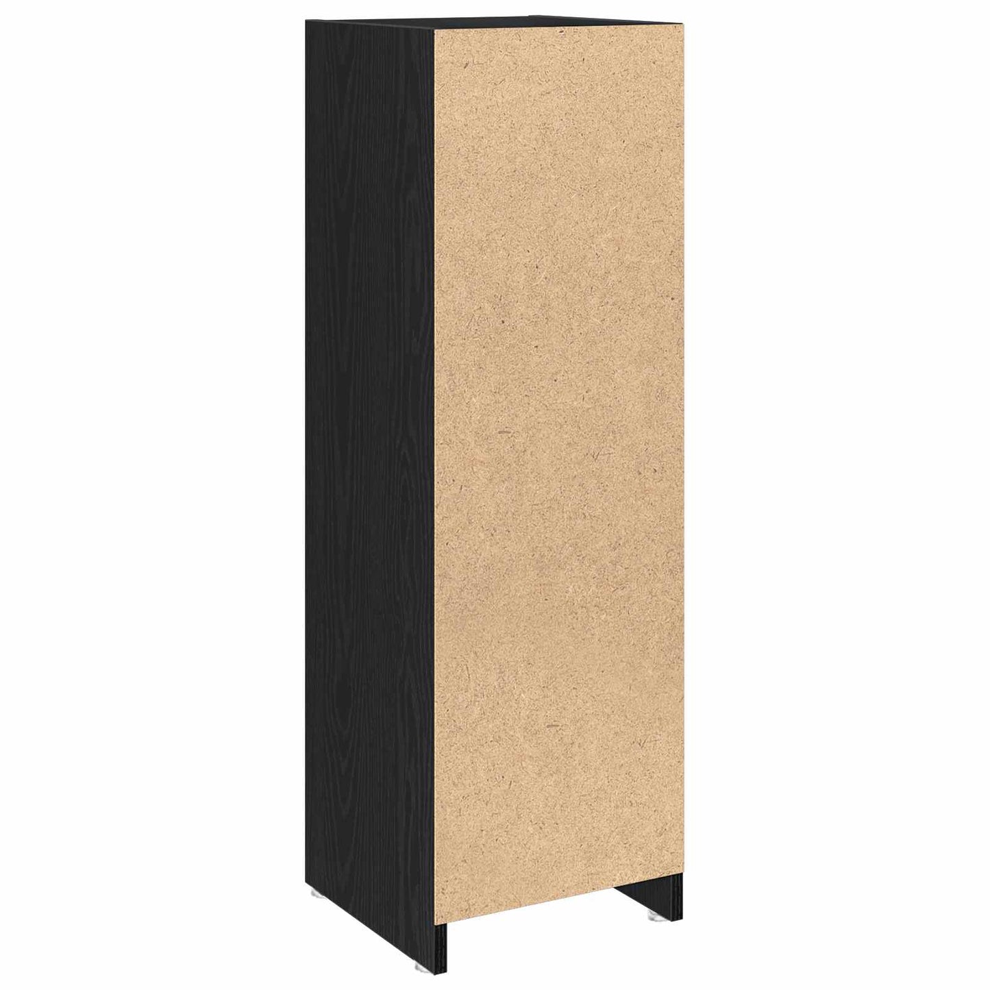 Badkamer Kast met lade Zwart Eiken 30 x 30 x 95 cm Bewerkt hout is nu te koop bij PeponiXL, paradijselijk wonen!