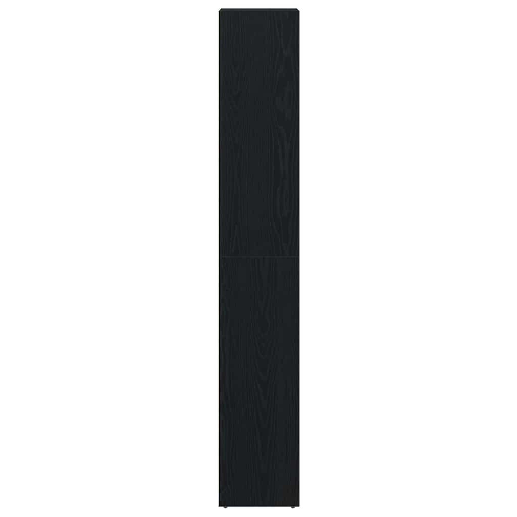 Badkamer Kast Zwart Eiken 30 x 30 x 183,5 cm Bewerkt hout is nu te koop bij PeponiXL, paradijselijk wonen!