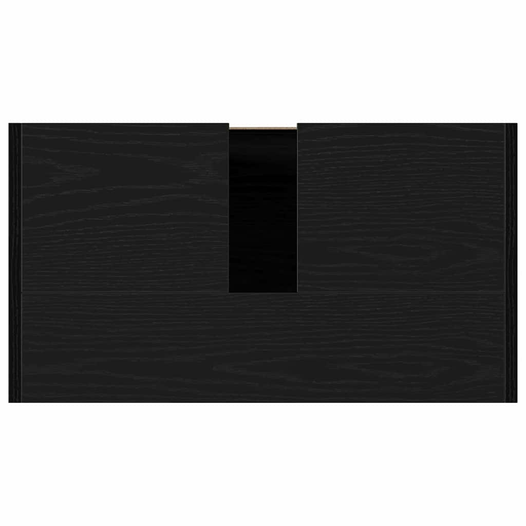 Badkamer Kast Zwart Eiken 60 x 33 x 60 cm Bewerkt hout is nu te koop bij PeponiXL, paradijselijk wonen!