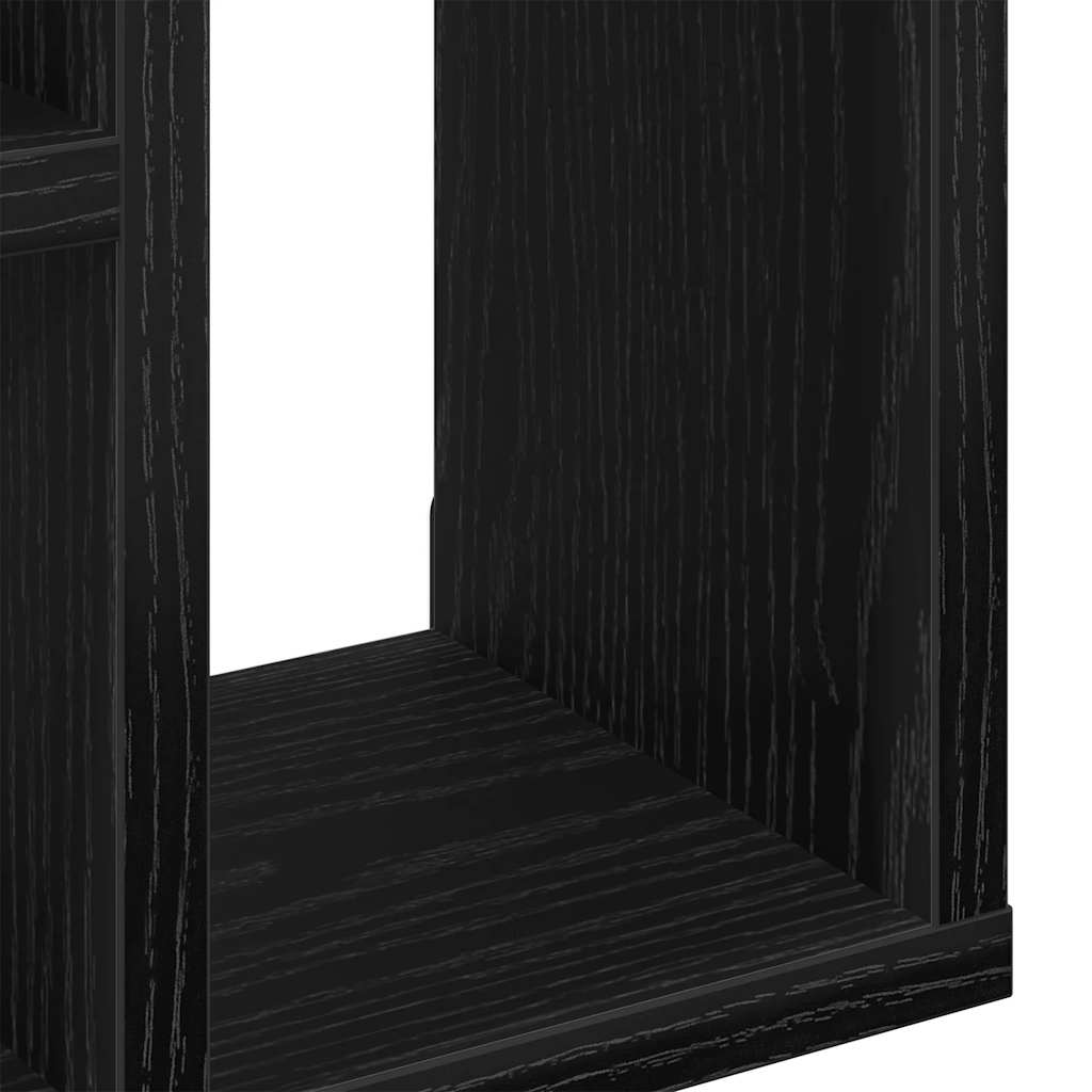 Wandplank 45x16x45 cm spaanplaat zwart eikenkleurig is nu te koop bij PeponiXL, paradijselijk wonen!