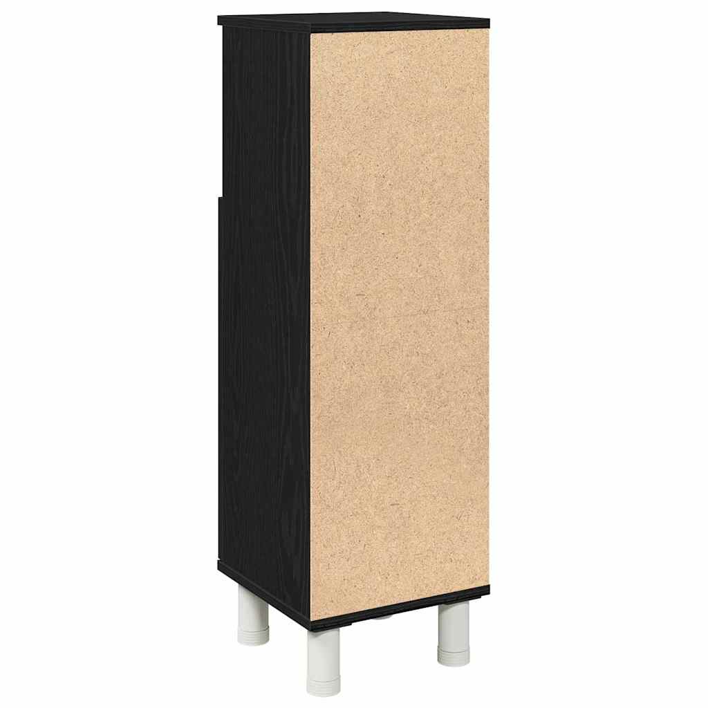 Badkamer Kast Zwart Eiken 30 x 30 x 95 cm Bewerkt hout is nu te koop bij PeponiXL, paradijselijk wonen!