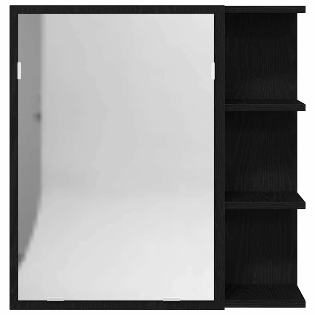 Badkamer spiegelkast met plank Zwart Eiken 62,5 x 20,5 x 64 cm is nu te koop bij PeponiXL, paradijselijk wonen!