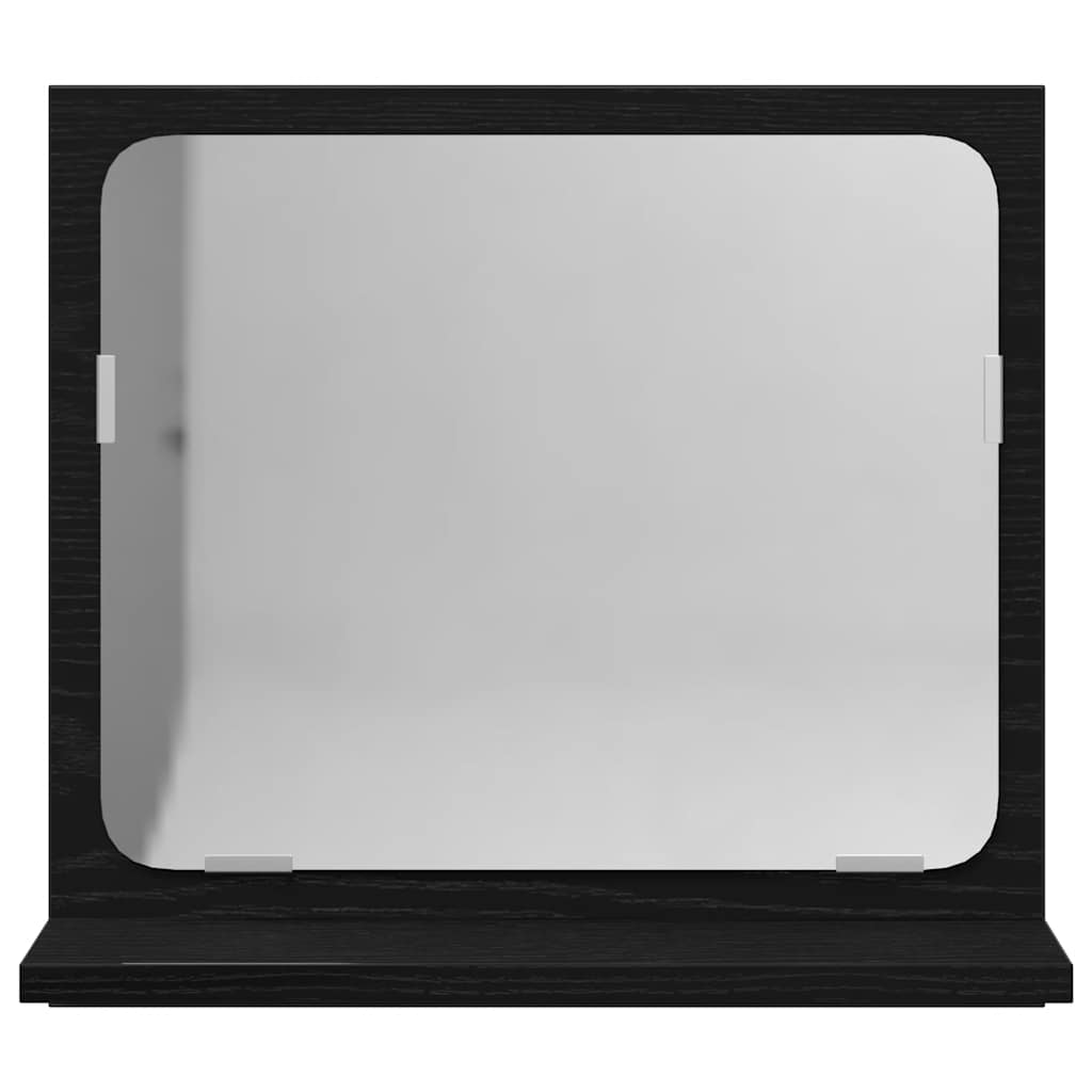 Badkamerspiegel Zwart Eiken 40x10,5x37 cm Bewerkt Hout is nu te koop bij PeponiXL, paradijselijk wonen!