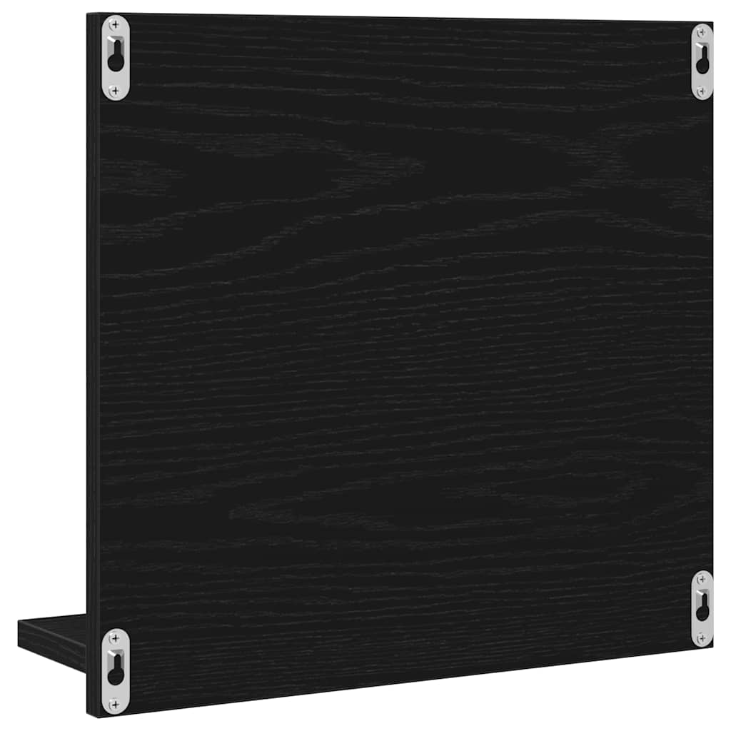 Badkamerspiegel Zwart Eiken 40x10,5x37 cm Bewerkt Hout is nu te koop bij PeponiXL, paradijselijk wonen!