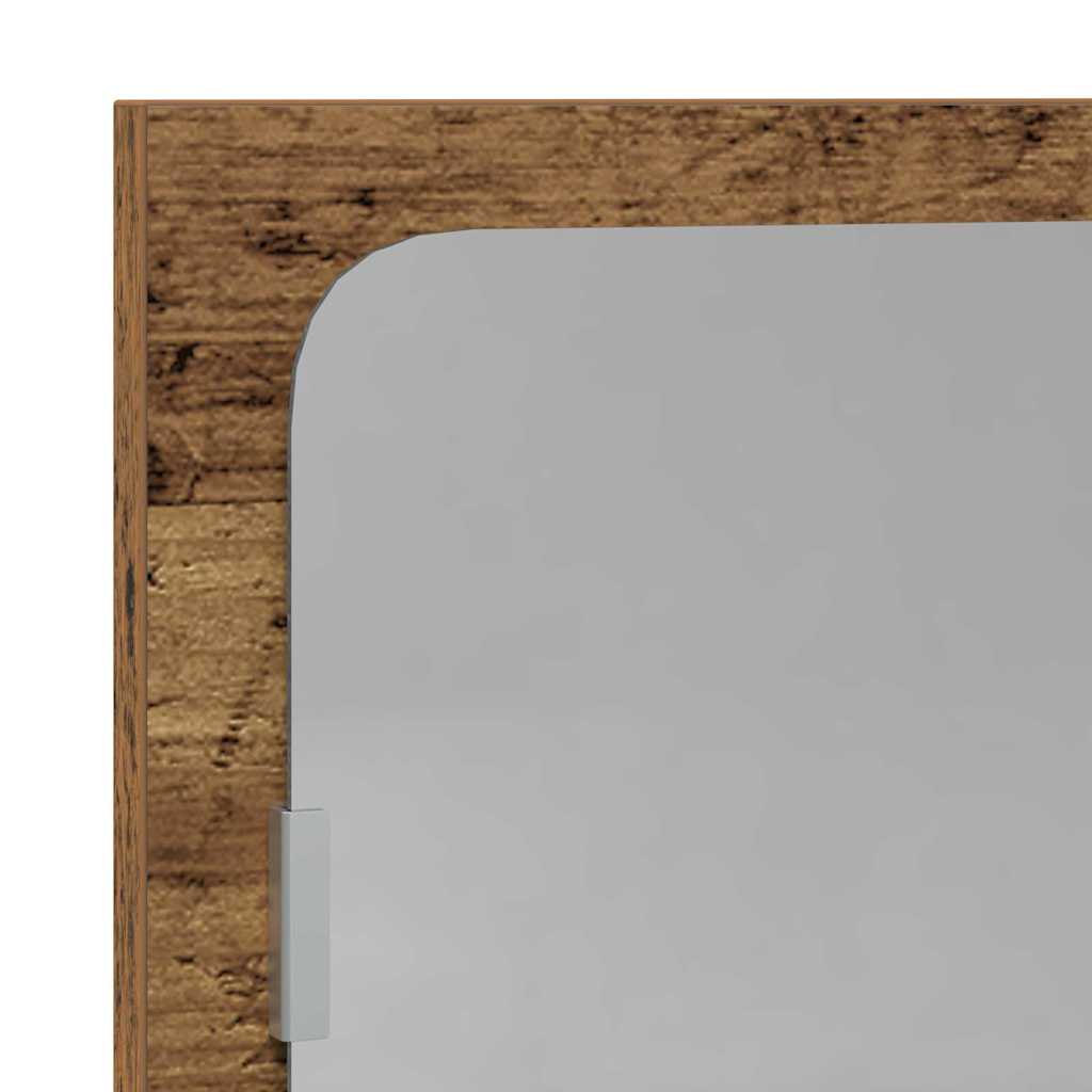 Spiegelplank met plank Oud hout 90 x 10,5 x 37 cm Bewerkt hout is nu te koop bij PeponiXL, paradijselijk wonen!