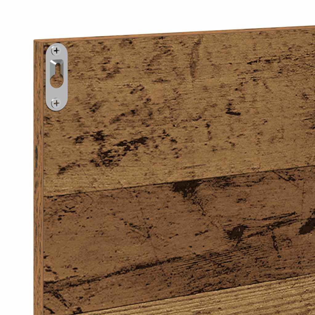 Spiegelplank met plank Oud hout 90 x 10,5 x 37 cm Bewerkt hout is nu te koop bij PeponiXL, paradijselijk wonen!