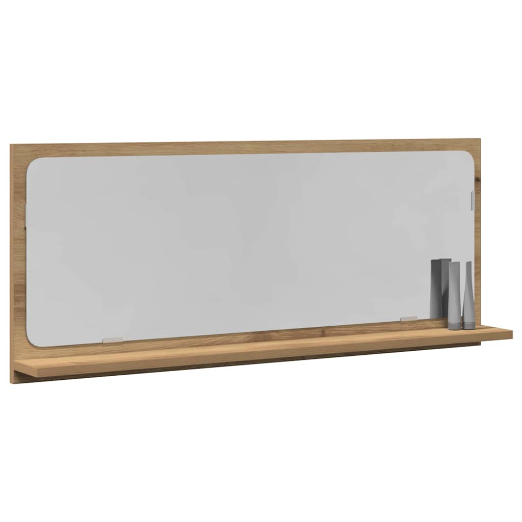 Spiegelplank artisanaal eikenkleurig 90 x 10,5 x 37 cm is nu te koop bij PeponiXL, paradijselijk wonen!