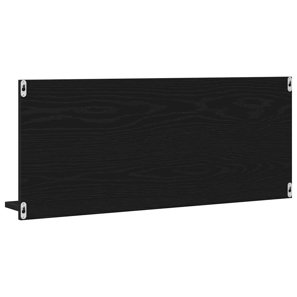 Spiegelplank Zwart Eiken 90 x 10,5 x 37 cm Bewerkt hout is nu te koop bij PeponiXL, paradijselijk wonen!