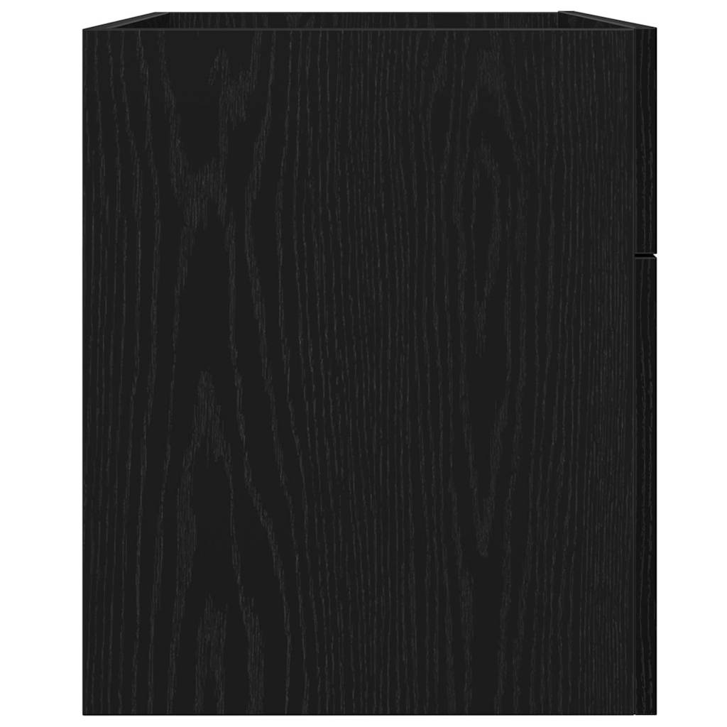 Wastafelkast Zwart Eiken 38,5 x 100 x 46 cm Bewerkt hout is nu te koop bij PeponiXL, paradijselijk wonen!