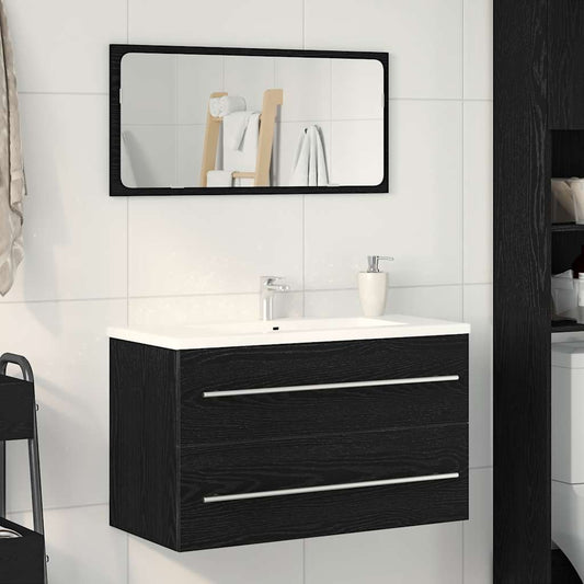 Spoelbakkast Zwart Eiken 80x38,5x48 cm Engineered Wood is nu te koop bij PeponiXL, paradijselijk wonen!