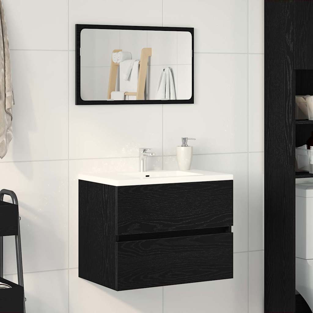 Badkamertenk te kast Zwart Eiken 60 x 38,5 x 45 cm Bewerkt hout is nu te koop bij PeponiXL, paradijselijk wonen!