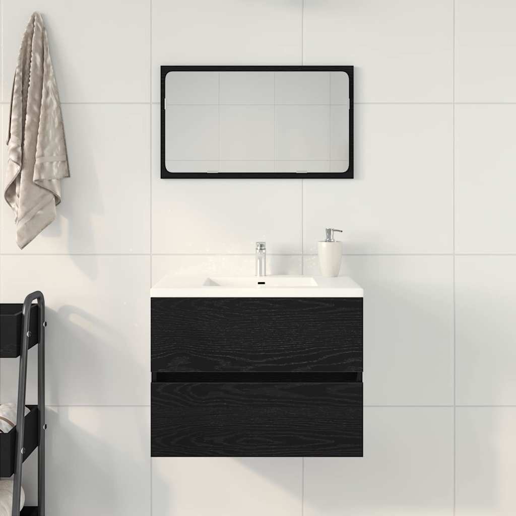 Badkamertenk te kast Zwart Eiken 60 x 38,5 x 45 cm Bewerkt hout is nu te koop bij PeponiXL, paradijselijk wonen!