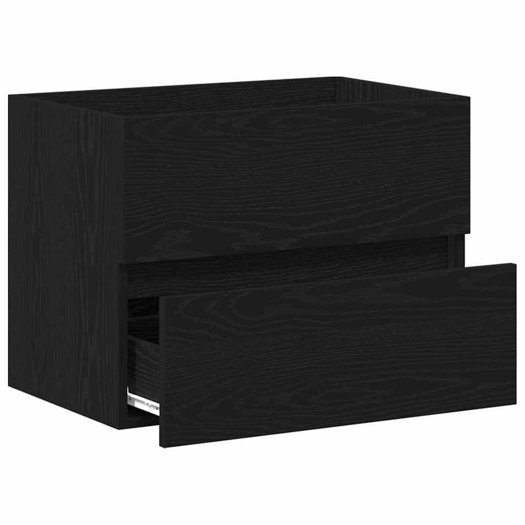 Badkamertenk te kast Zwart Eiken 60 x 38,5 x 45 cm Bewerkt hout is nu te koop bij PeponiXL, paradijselijk wonen!