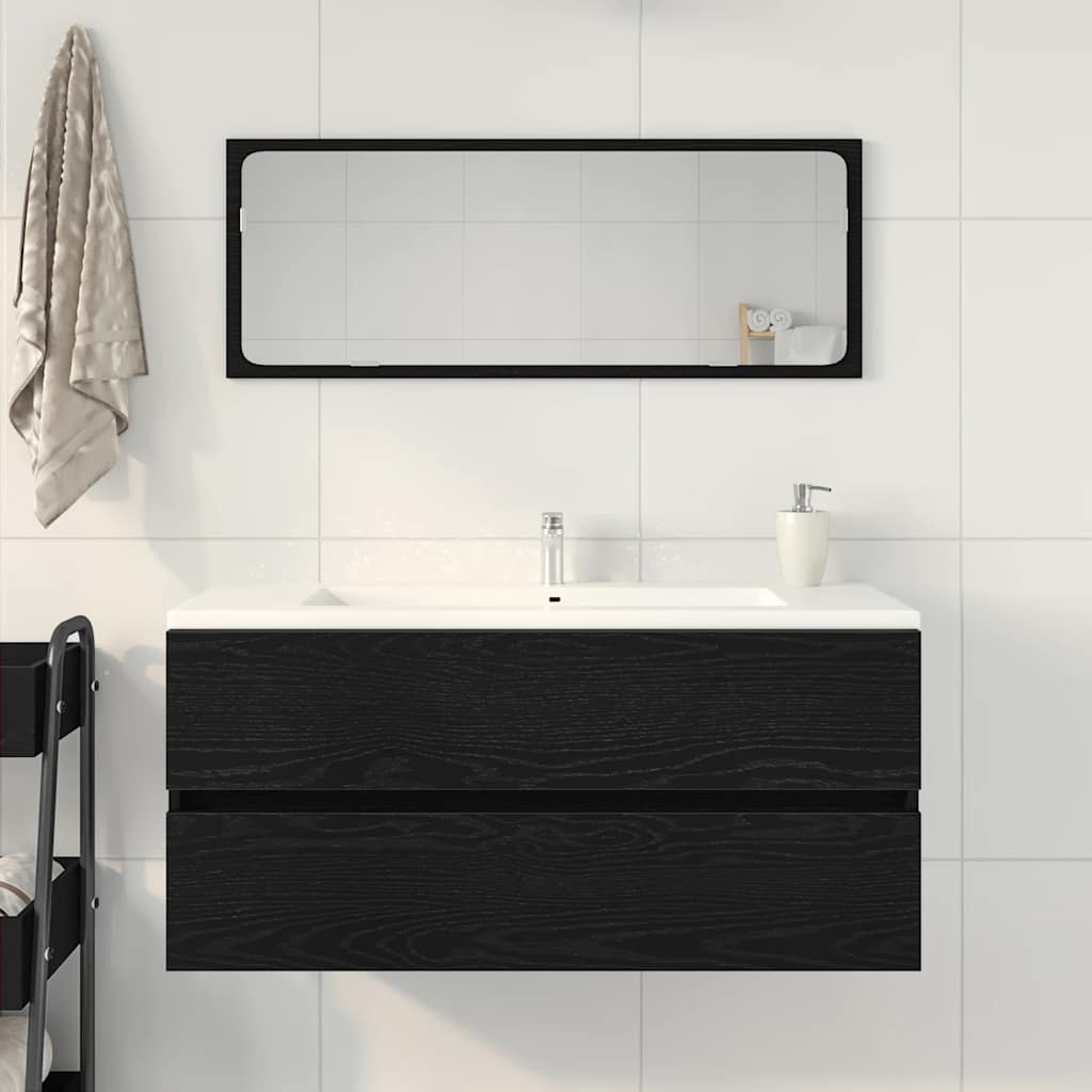 Wastafelkast 100x38,5x45 cm spaanplaat zwart eikenkleurig is nu te koop bij PeponiXL, paradijselijk wonen!