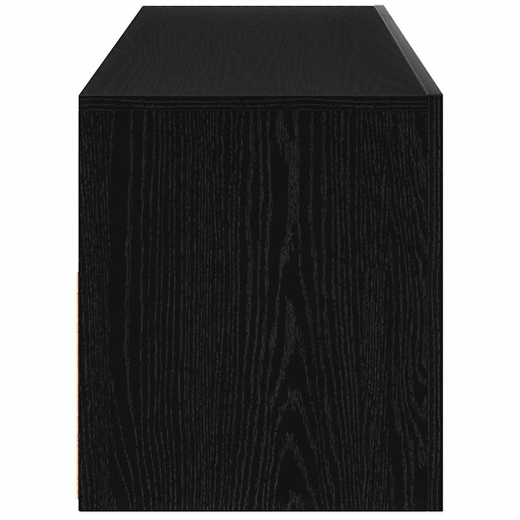 TV-kast met LED Zwart Eiken 75 x 35 x 40 cm Bewerkt hout is nu te koop bij PeponiXL, paradijselijk wonen!