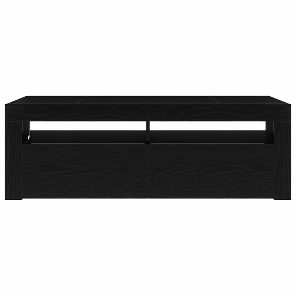 TV-kast met LED Zwart Eiken 120 x 35 x 40 cm Bewerkt hout is nu te koop bij PeponiXL, paradijselijk wonen!