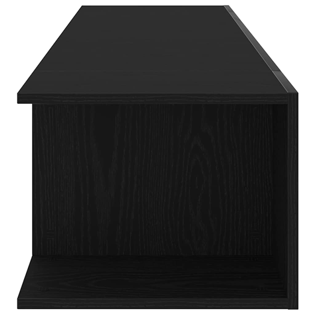 TV-kast Zwart Eiken 135 x 39 x 30 cm Bewerkt hout is nu te koop bij PeponiXL, paradijselijk wonen!