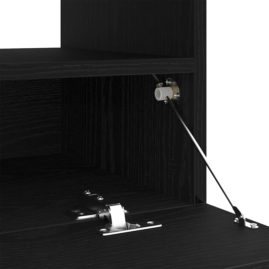 TV-kast Zwart Eiken 100 x 35 x 40 cm Bewerkt hout is nu te koop bij PeponiXL, paradijselijk wonen!